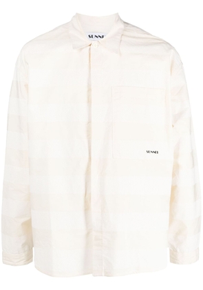 Sunnei stripe-pattern cotton shirt - Neutrals