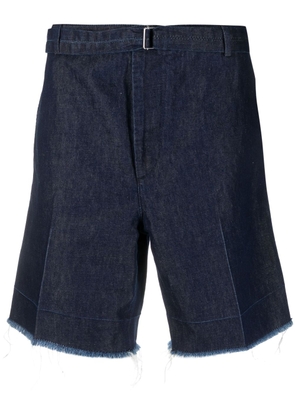 Lanvin frayed denim shorts - Blue