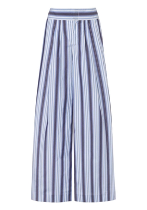 Alberta Ferretti wide-leg striped trousers - Blue