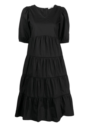 b+ab empire-line cotton midi dress - Black