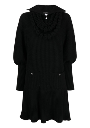 CHANEL Pre-Owned long-sleeved knitted dress - Black