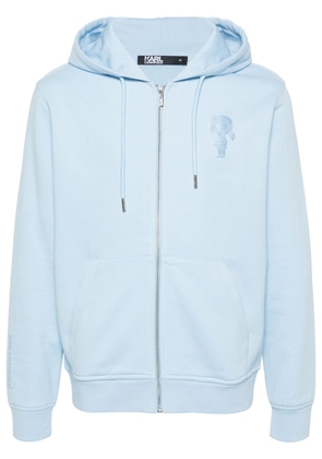 Karl Lagerfeld Ikonik Karl-print zipped hoodie - Blue