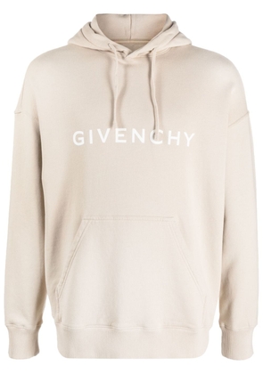 Givenchy logo-print cotton hoodie - Neutrals