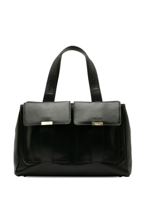 Saint Laurent Pre-Owned flap-pocket leather handbag - Black