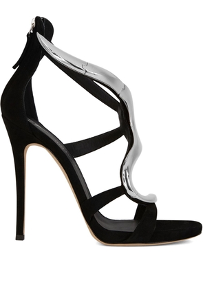 Giuseppe Zanotti Venere metallic-snake sandals - Black