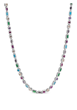 Nialaya Jewelry Mosaic Tennis pendant necklace - Silver