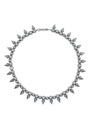 MISBHV embossed-logo spike-detailing necklace - Silver