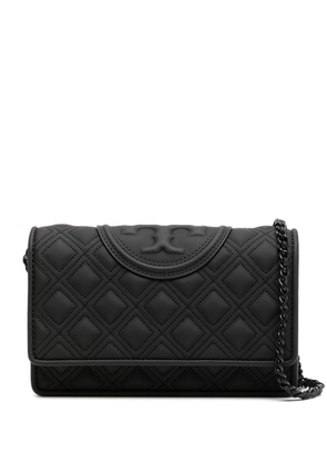 Tory Burch Fleming matte leather purse - Black