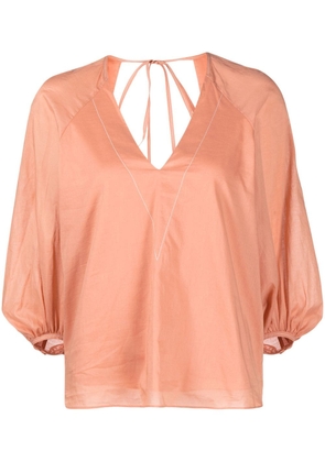 Paul Smith V-neck cotton blouse - Orange