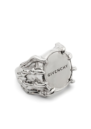 Givenchy logo-engraved polished ring - Silver