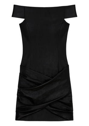 Givenchy draped leather mini dress - Black
