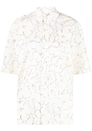 Plan C floral-print short-sleeve shirt - Neutrals