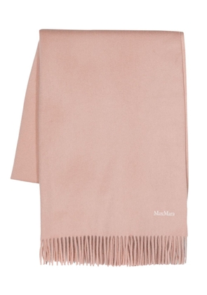 Max Mara logo-embroidered cashmere scarf - Pink
