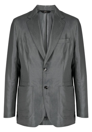 Brioni single-breasted linen-blend tailored jacket - Grey