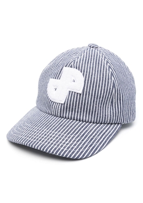 Patou JP striped cotton cap - Blue