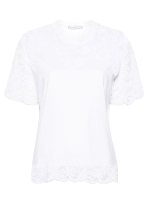 Ermanno Scervino lace-panels cotton T-shirt - White