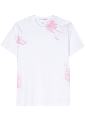 Comme Des Garçons Shirt paint splatter-detail cotton T-shirt - White