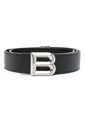 Bally logo-plaque buckle belt - Black