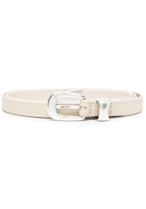 OUR LEGACY polished-buckle fastening belt - Neutrals