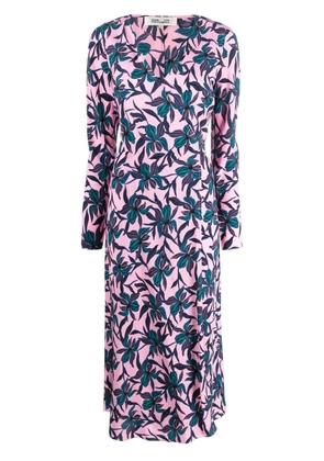 DVF Diane von Furstenberg floral-print wrap dress - Pink
