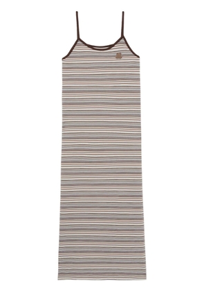 CHOCOOLATE striped midi dress - Neutrals