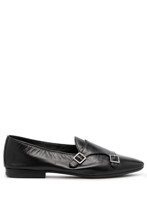 Henderson Baracco buckle detail leather slippers - Black