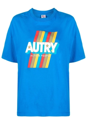 Autry logo-print cotton T-shirt - Blue
