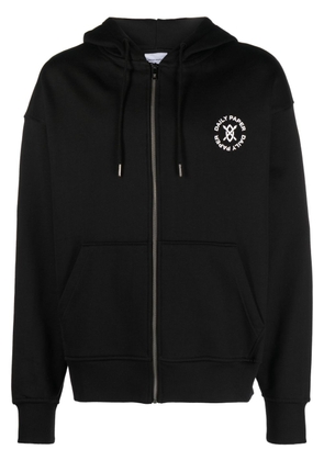 Daily Paper logo-print zipped hoodie - Black