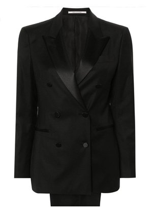 Tagliatore satin-lapels double-breasted suit - Black