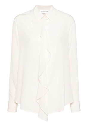 Victoria Beckham ruffle-detail silk blouse - Neutrals