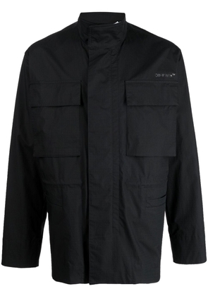 Off-White rear Diag-print jacket - Black