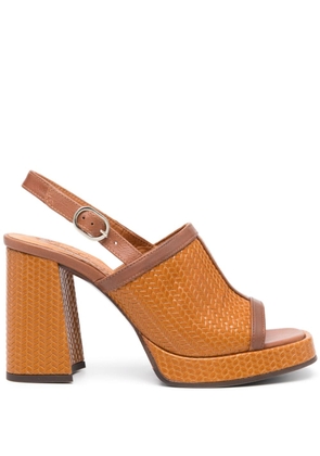 Chie Mihara 85mm Zimi interwoven leather sandals - Brown