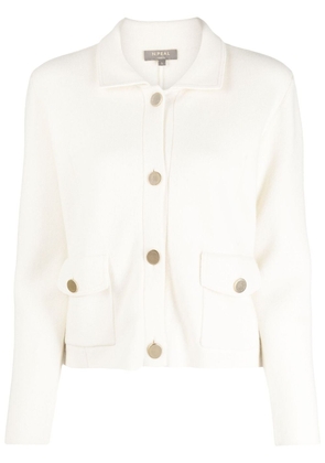 N.Peal Milano cashmere cropped jacket - White