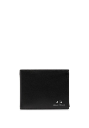 Armani Exchange logo-print bifold wallet - Black