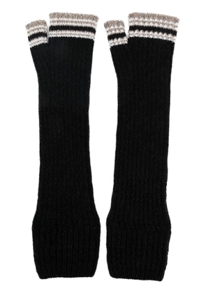 Barrie cashmere fingerless gloves - Black
