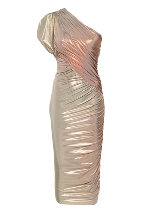 Rick Owens Lilies Amira asymmetric midi dress - Metallic