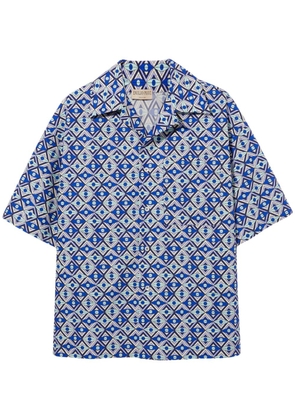 PUCCI geometric-print short-sleeve shirt - Blue