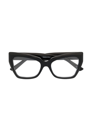 Balenciaga Eyewear logo-plaque square-frame glasses - Black