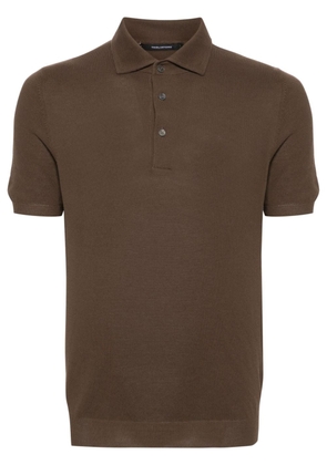 Tagliatore short-sleeve polo shirt - Brown