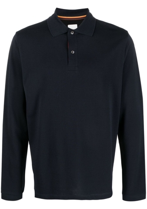 Paul Smith stripe-trim cotton polo shirt - Blue