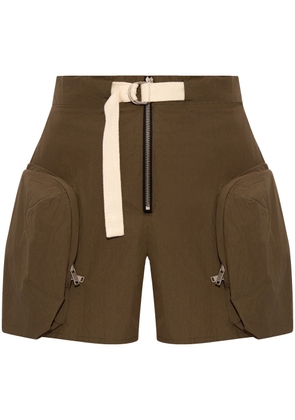 Jil Sander zip-pockets cotton shorts - Brown