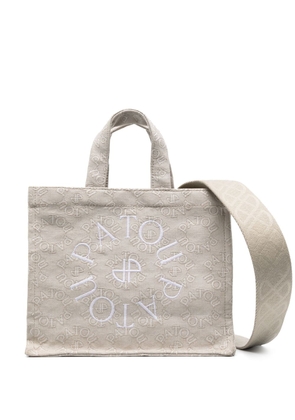 Patou logo-embroidered tote bag - Neutrals