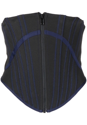 Dion Lee panelled zip-up corset - Black
