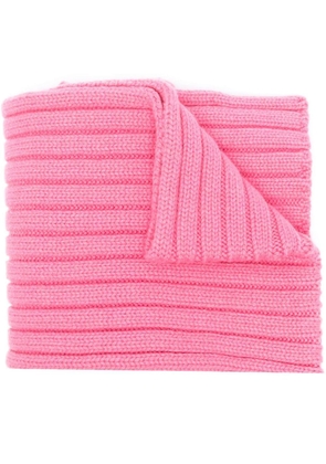 Patou Ribbed-knit wool scarf - Pink