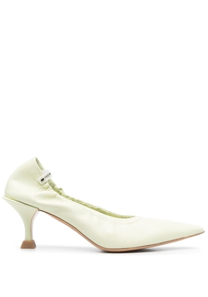 Premiata 70mm pointed-toe leather pumps - Green