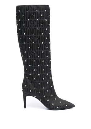 Moschino 70mm crystal-embellished boots - Black