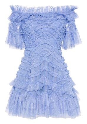Needle & Thread Lana off-shoulder mini dress - Blue