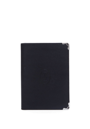 Cartier metal corners bi-fold passport case - Black