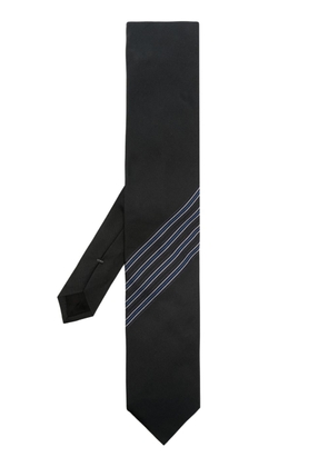 Lanvin grosgrain-detail silk tie - Grey