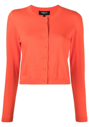 Paule Ka round-neck jersey cardigan - Orange